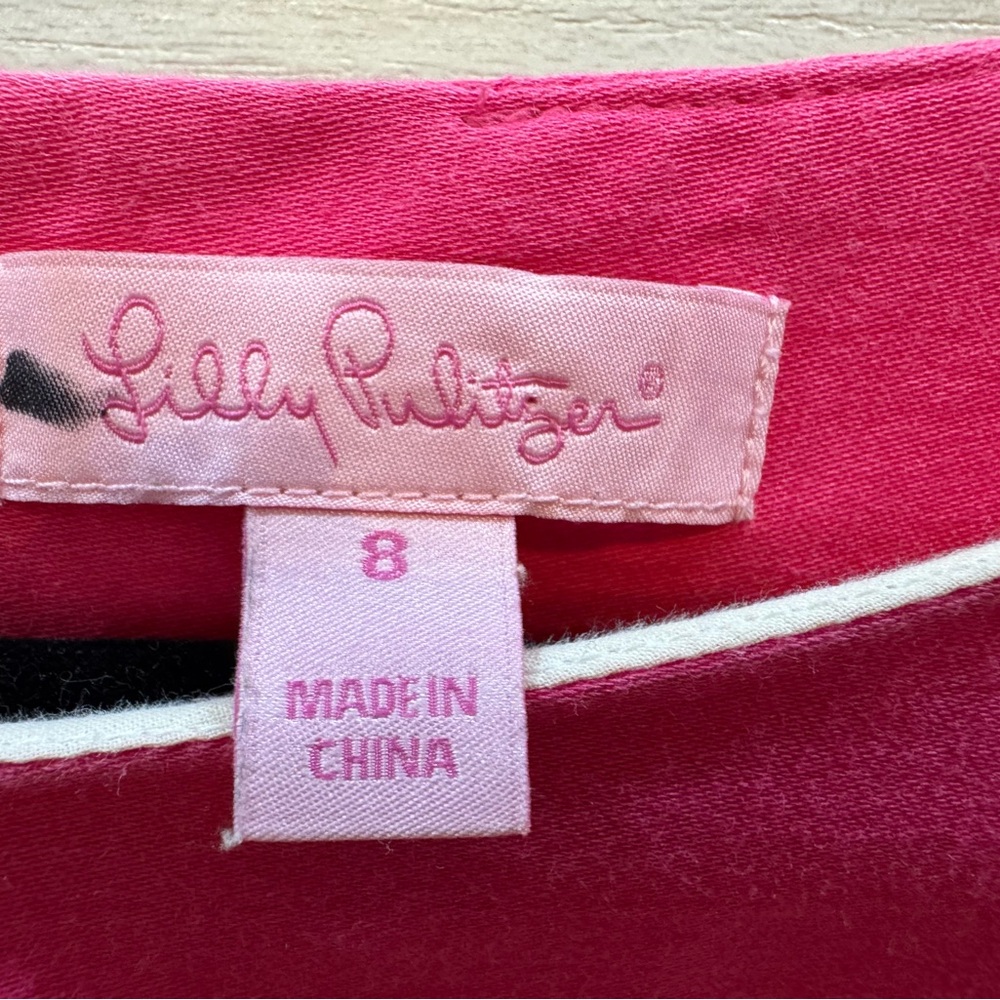 Lilly Pulitzer sz 8 Fools Jewels Sheath Dress Daquiri Pink Rhinestone - Picture 4 of 8